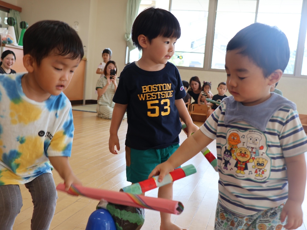 ８月の支援センター「さくらの森」そらえみクラブの様子です。